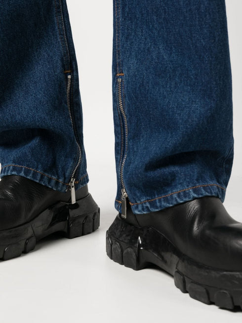 jeans de cintura alta y pierna recta